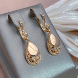 Pendientes Colgantes Baño de Oro
