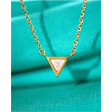 Collar de piedra de luna - Medallón Triangular