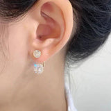 Pendientes de Doble Cara con Zircónias