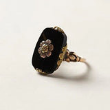 Anillo Vintage con Piedra Negra