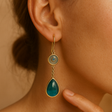 Calista | Pendientes Colgantes con Piedras Azules