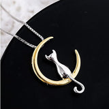 Colador Elegante con Luna Creciente y Gato