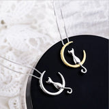 Colador Elegante con Luna Creciente y Gato