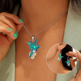 Lindo Collar con Colibrí y Pendientes de Regalo – Oferta por Tiempo Limitado