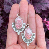 Pendientes Vintage Rosa en Plata