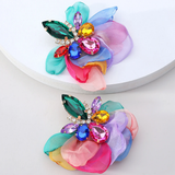 Pendientes Flor de Pétalo Colorida