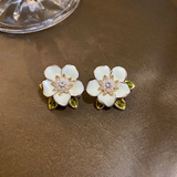 Pendientes de Oro Blanco con Circonita