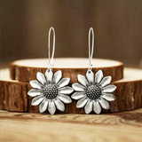 Pendientes Girasol en Plata