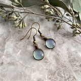 Pendientes Colgantes de Cristal de Luna Vintage