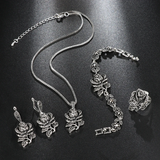 Conjunto Elegante en Plata con Zirconia