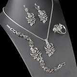 Conjunto Elegante en Plata con Zirconia