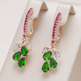 Pendientes Colgantes Elegantes con Circonita Colorida