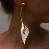 Pendientes Vintage Hoja de Oro
