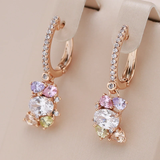 Pendientes Elegantes en Cristal Colorido