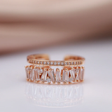 Anillo Corona Elegante en Oro Rosa