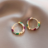 Pendientes Dorados Chic en Esmalte