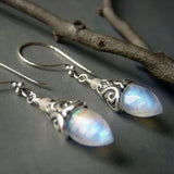 Pendientes Moon Crystal en Plata