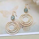Pendientes Vintage con Diseño Espiral en Oro y Zircón