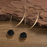 Pendientes Vintage en Dorado y Negro