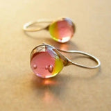 Pendientes Colgantes de Vidrio Vintage