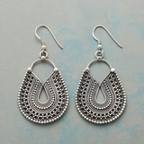 Pendientes Vintage de Plata con Colgante Mandala