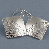 Pendientes Cuadrados Vintage Baño de Plata
