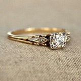 Anillo Vintage en Oro Fino con Zircón