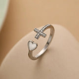 Anillo Vintage Love Cross en Plata Ajustable