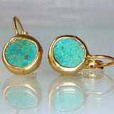 Pendientes Vintage Turquesa en Oro